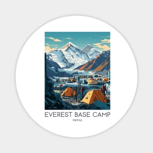 A Pop Art Travel Print of Mount Everest - Nepal Magnet